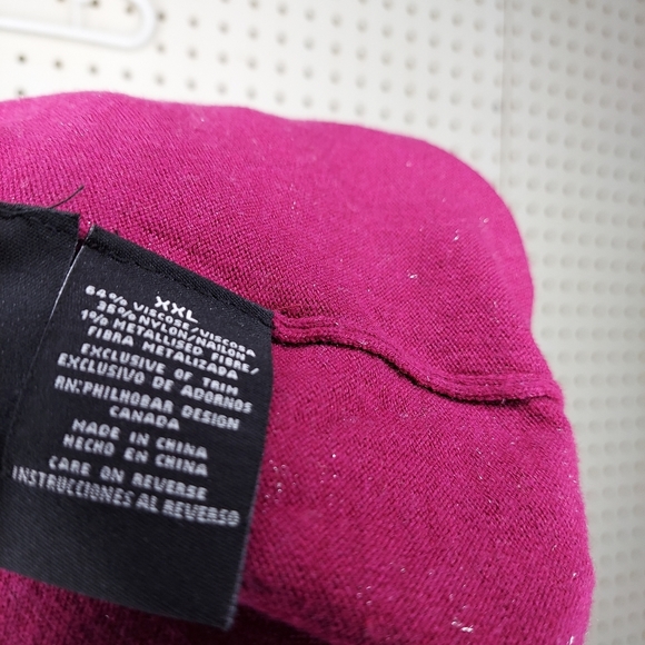 Nicole Miller Cardigan Sweater XXL Sparkle Stretch Button Round Neck Long Sleeve - Picture 5 of 6